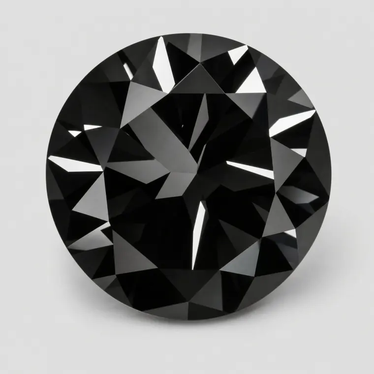 Fancy black cushion diamond