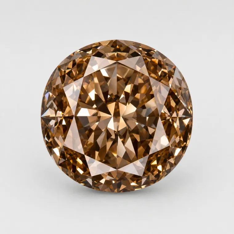 Fancy brown oval diamond