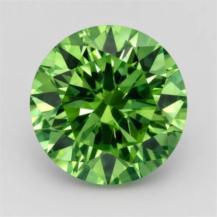 Fancy green round diamond