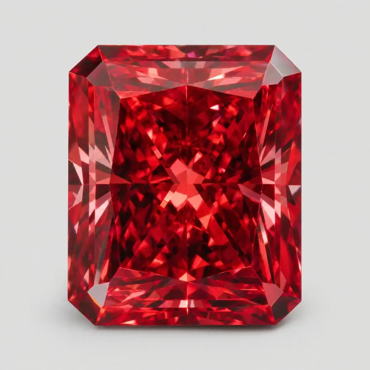 Fancy red radiant diamond