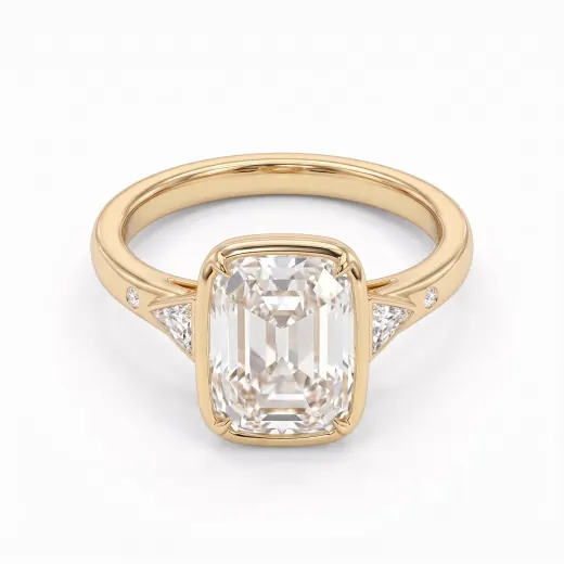 Antique Cushion Trillion Ring