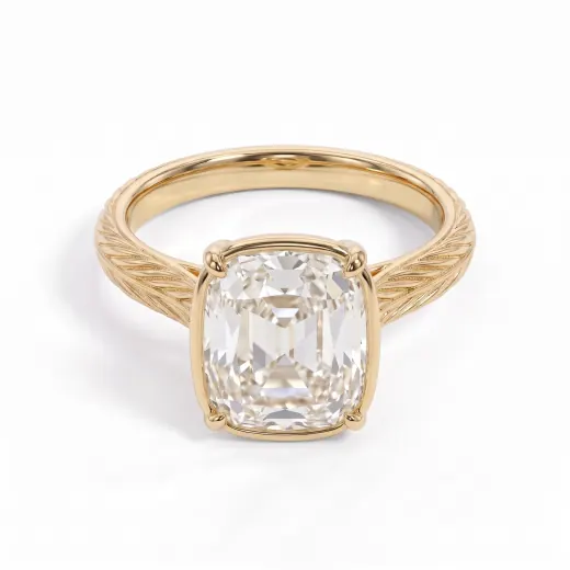 Engraved Old Mine Ring