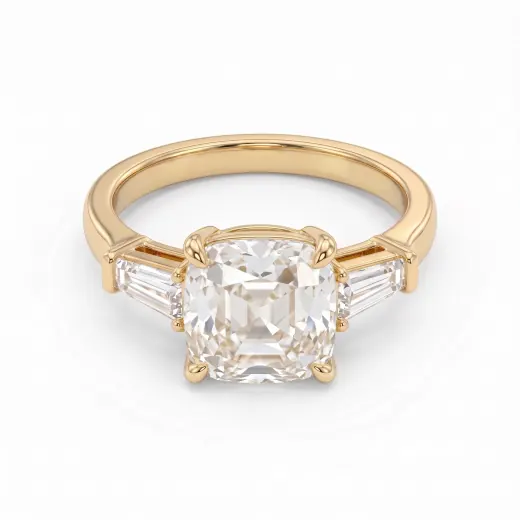 Old Mine Baguette Ring