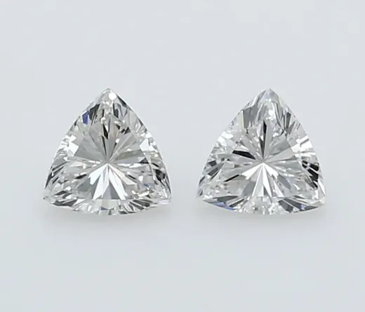 Matched pair of trilliant diamonds