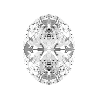 0 Oval cut lab-grown diamond shape