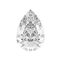 6 Pear cut lab-grown diamond shape