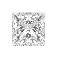 2 Princess cut lab-grown diamond shape