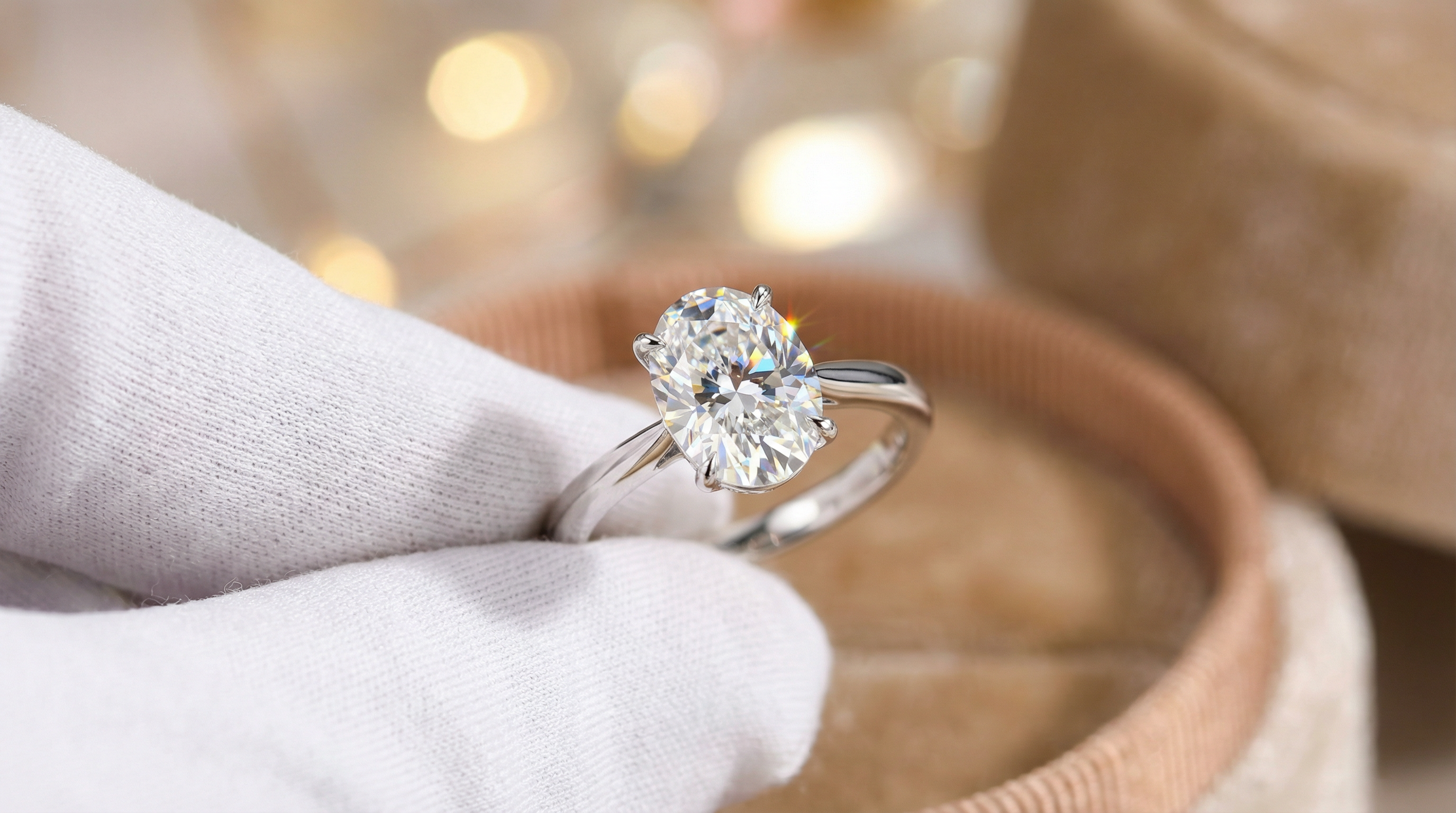Oval lab grown diamonds wholesale — certified loose oval stones at Guru Diam