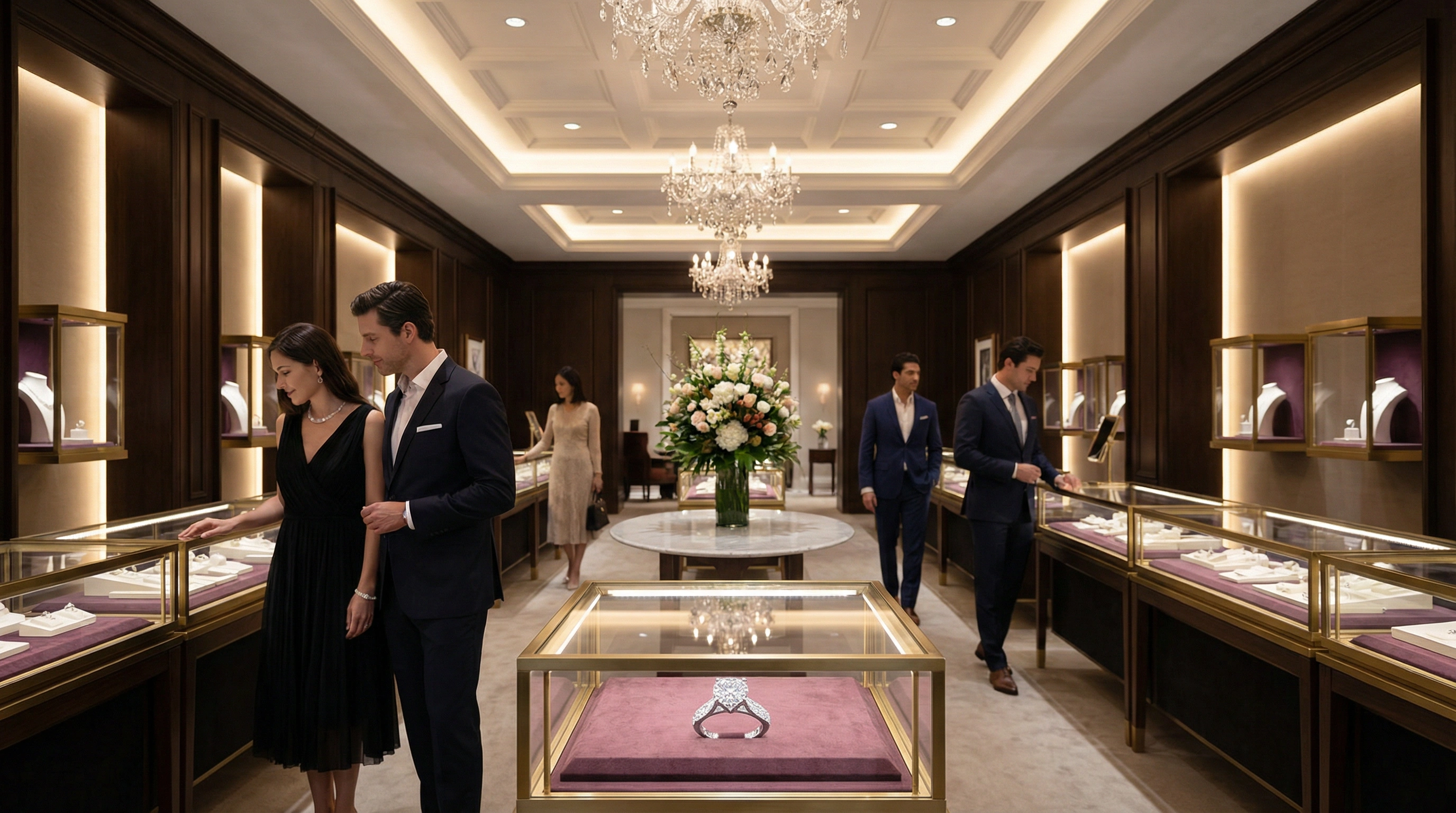 Retail jewelry store interior