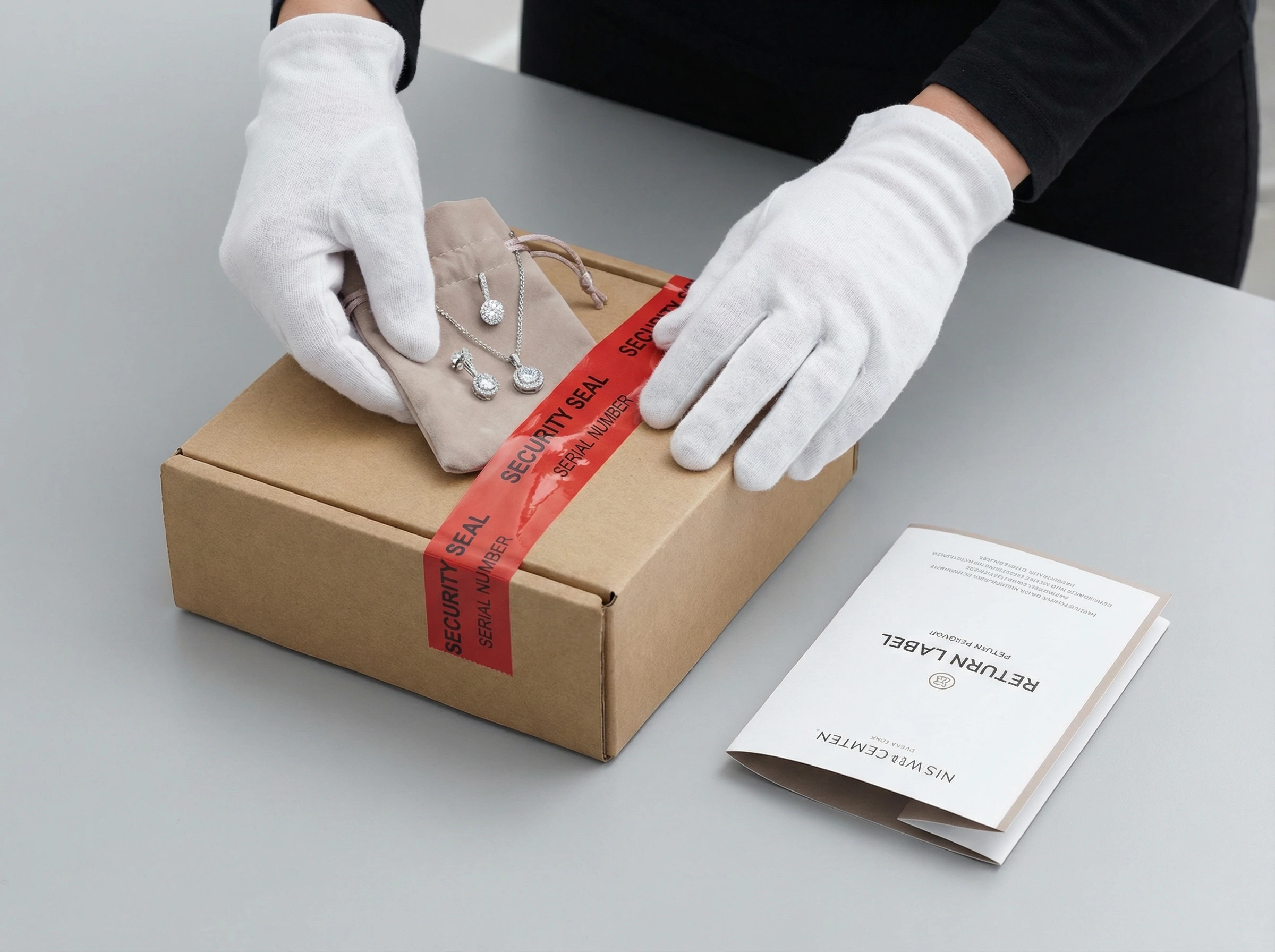Diamond return packaging with Guru Diam authorization label