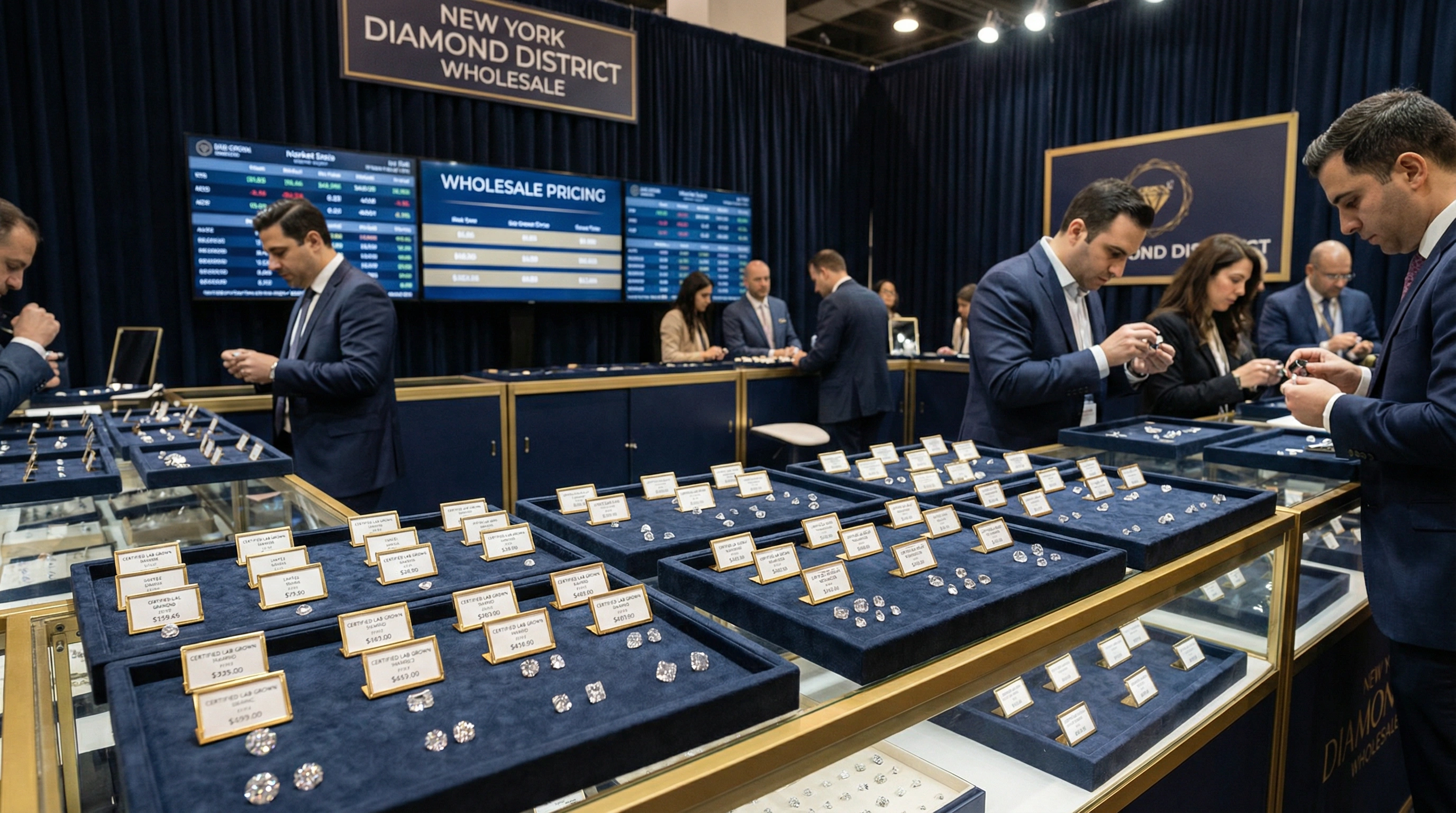 New York diamond district wholesale trading floor