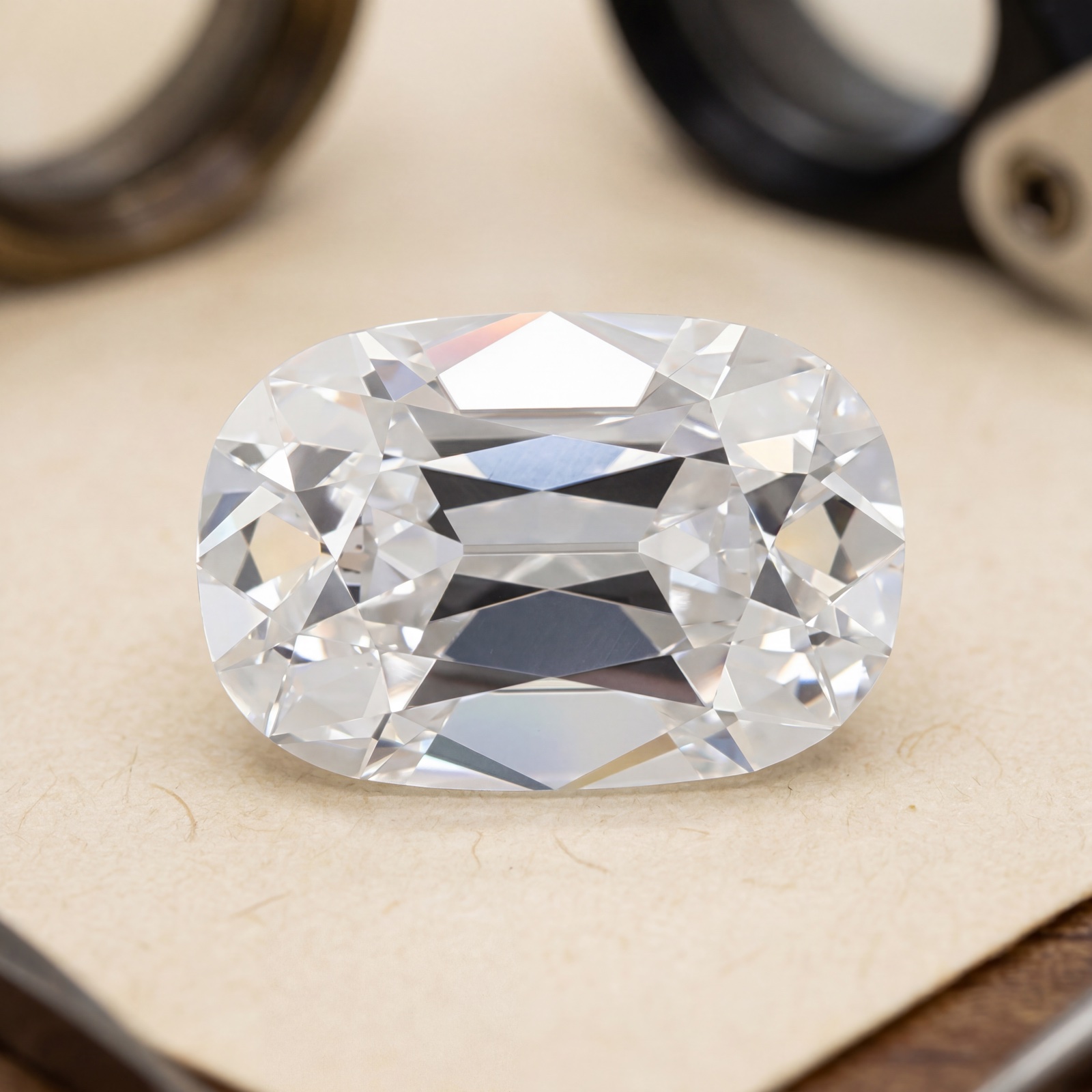 3.11ct elongated old miner restyled scene
