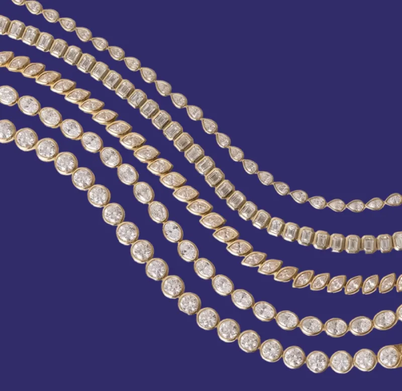 Diamond tennis bracelet and necklace
