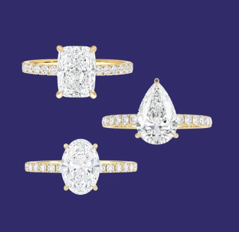 Solitaire diamond engagement ring