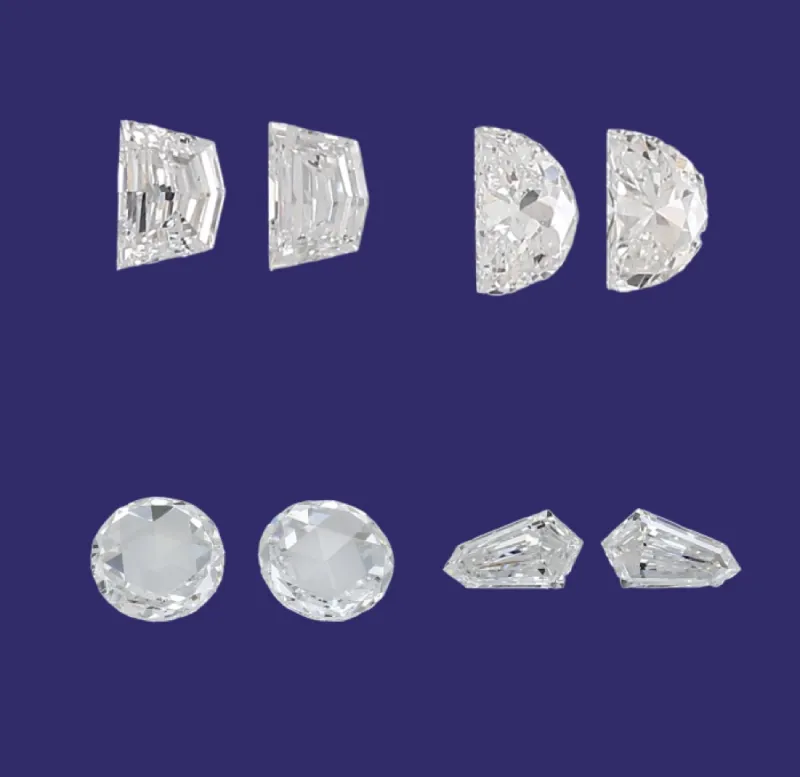 Calibrated melee diamonds, matched parcel