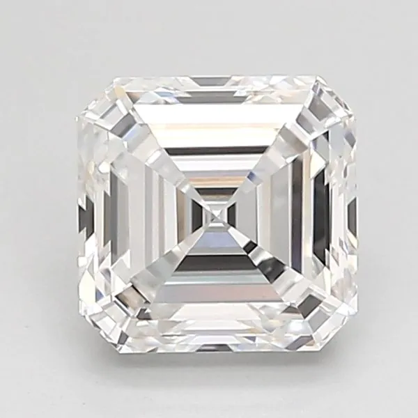 Asscher lab-grown diamond, IGI certified, face-up