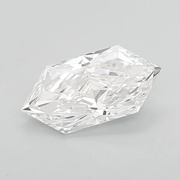 Hexagon lab-grown diamond, IGI certified, face-up