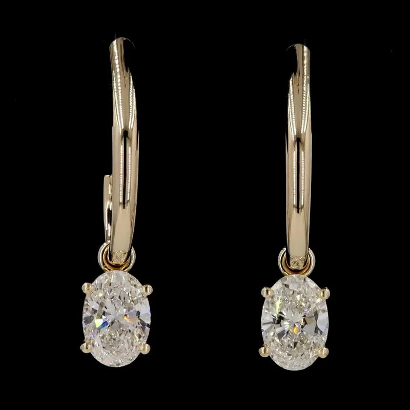 Oval Drop Earrings, design GD-DE-004