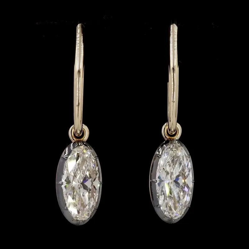 Oval Drop Earrings, design GD-DE-027