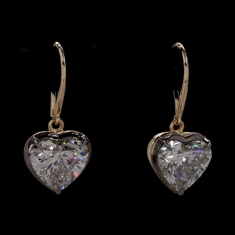 Heart Drop Earrings, design GD-DE-030