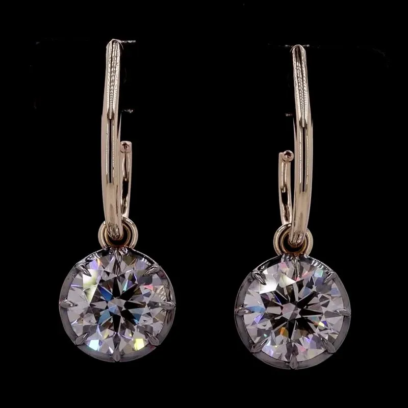 Round Georgian Drop Earrings, design GD-DE-031