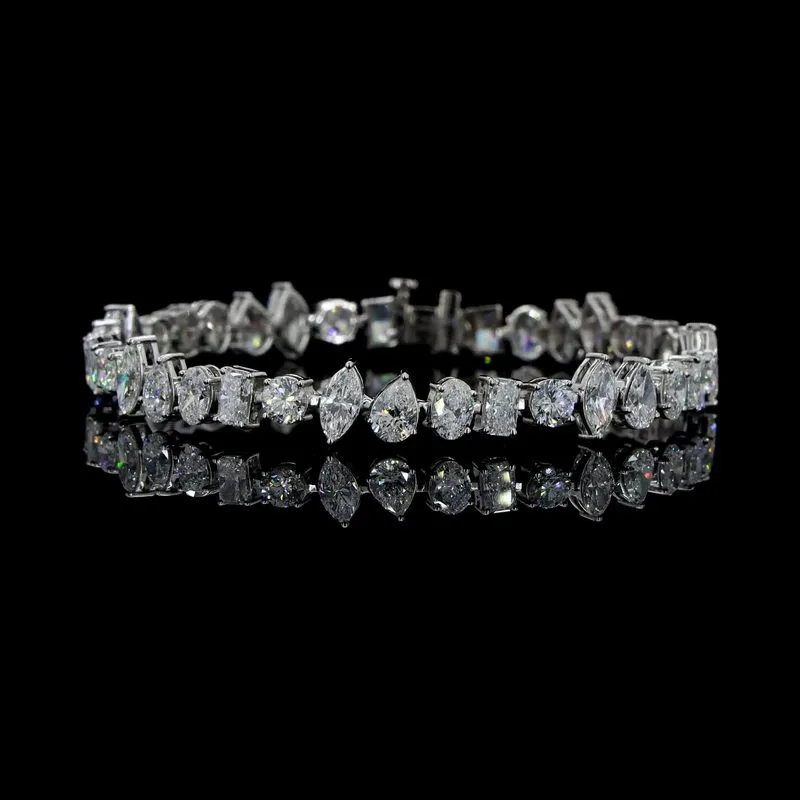 Mixed-Shape Tennis Bracelet, design GD-FB-002