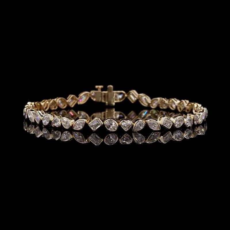 Mixed-Shape Tennis Bracelet, design GD-FB-004