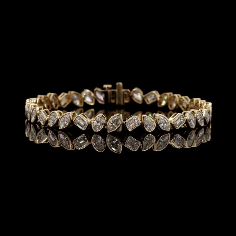 Mixed-Shape Tennis Bracelet, design GD-FB-005