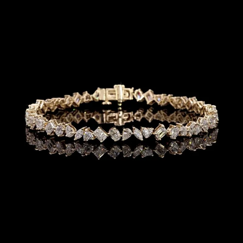 Mixed-Shape Tennis Bracelet, design GD-FB-006