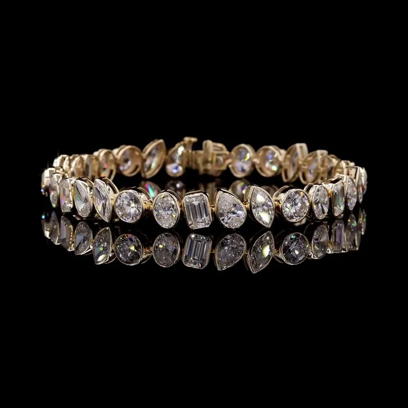 Mixed-Shape Tennis Bracelet, design GD-FB-008