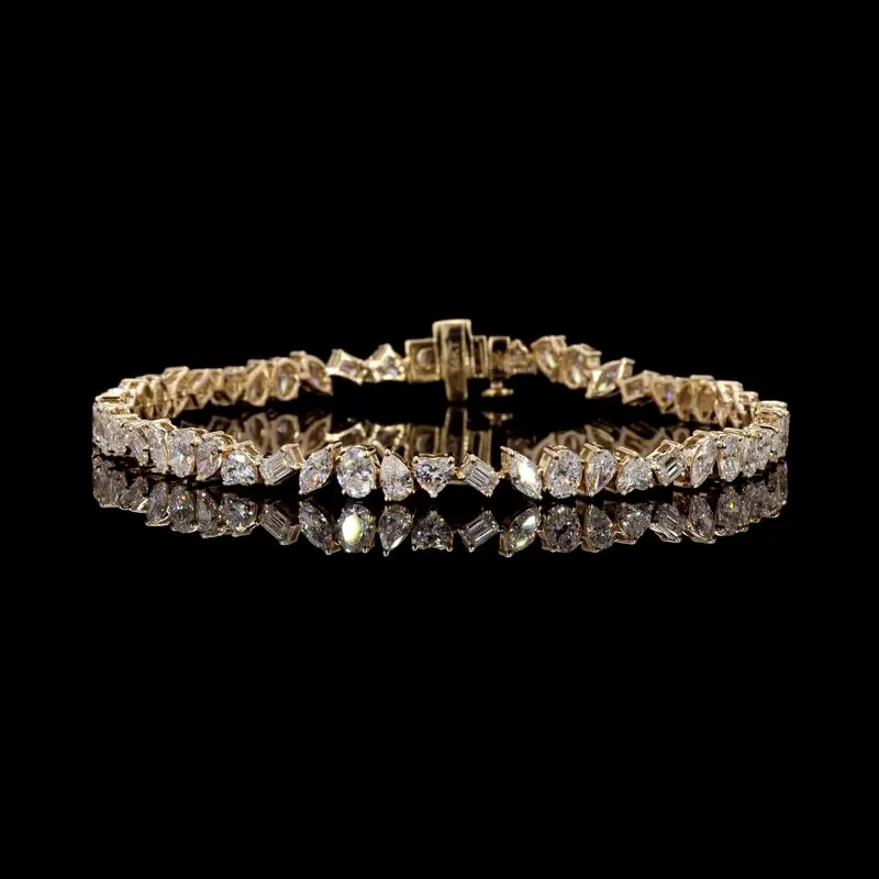 Mixed-Shape Tennis Bracelet, design GD-FB-009