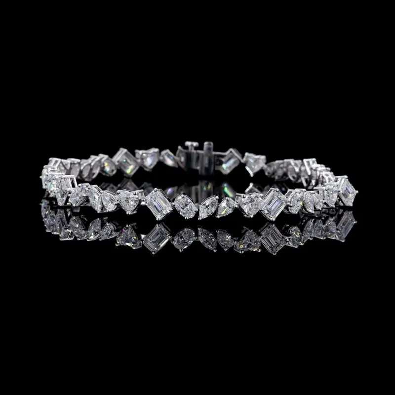 Mixed-Shape Tennis Bracelet, design GD-FB-010