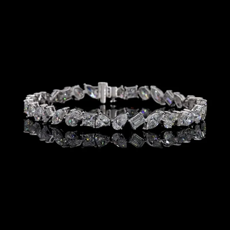 Mixed-Shape Tennis Bracelet, design GD-FB-012