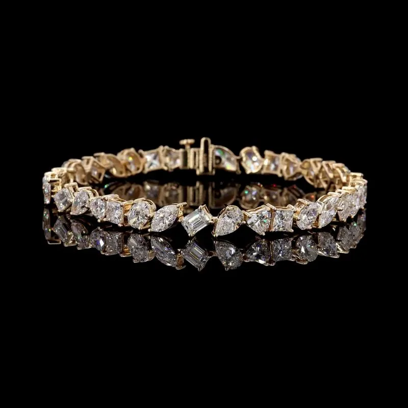 Mixed-Shape Tennis Bracelet, design GD-FB-018