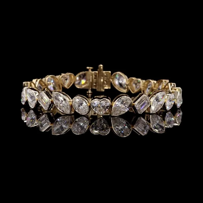 Mixed-Shape Tennis Bracelet, design GD-FB-020