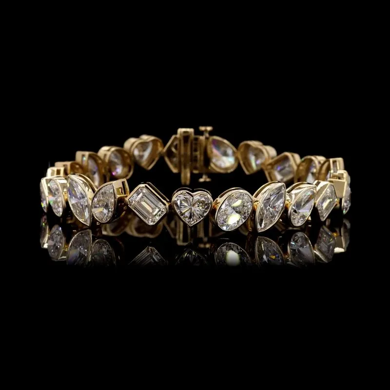 Mixed-Shape Tennis Bracelet, design GD-FB-023