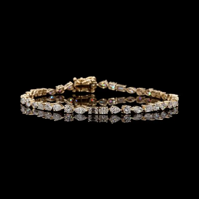 Mixed-Shape Tennis Bracelet, design GD-FB-024