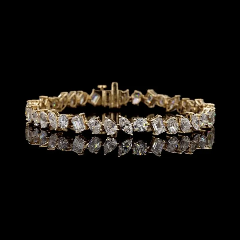 Mixed-Shape Tennis Bracelet, design GD-FB-026