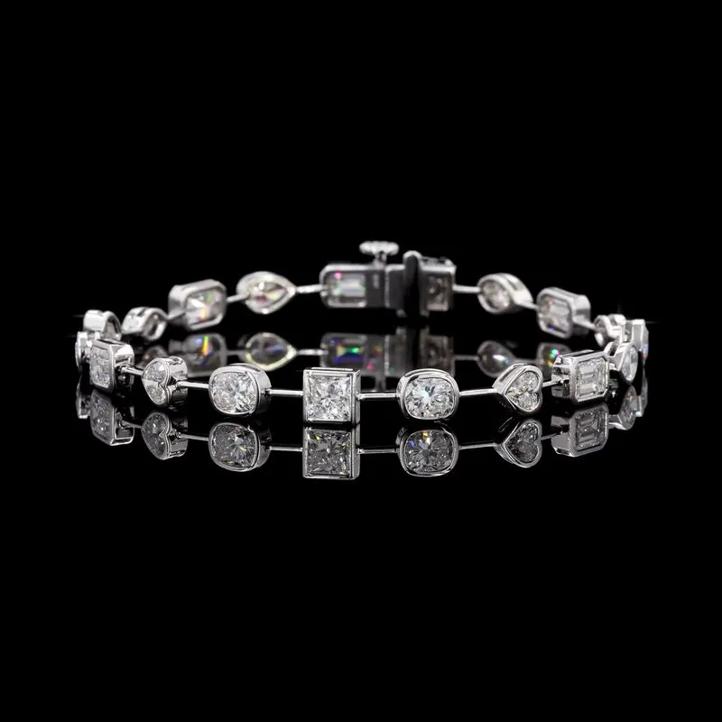 Mixed-Shape Tennis Bracelet, design GD-FB-029