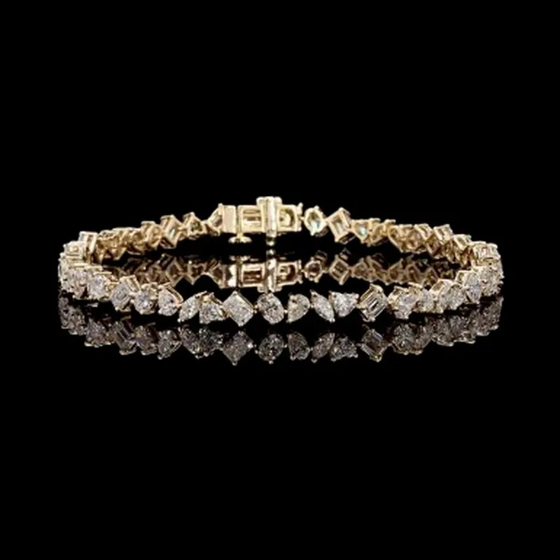 Mixed-Shape Tennis Bracelet, design GD-FB-032
