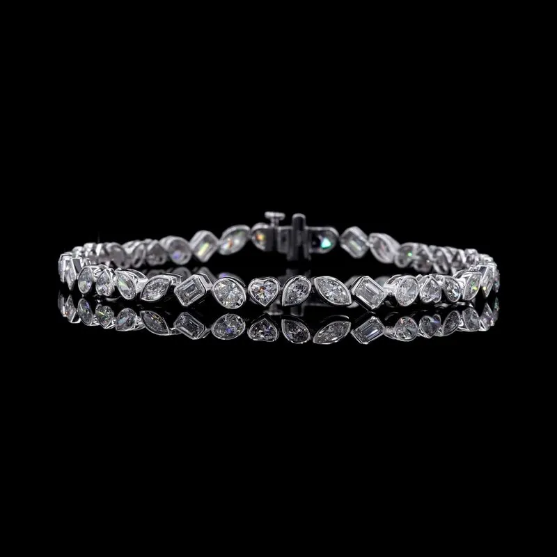 Mixed-Shape Tennis Bracelet, design GD-FB-033