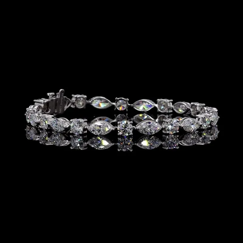 Mixed-Shape Tennis Bracelet, design GD-FB-035