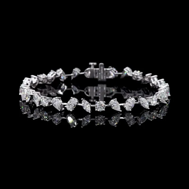 Mixed-Shape Tennis Bracelet, design GD-FB-036