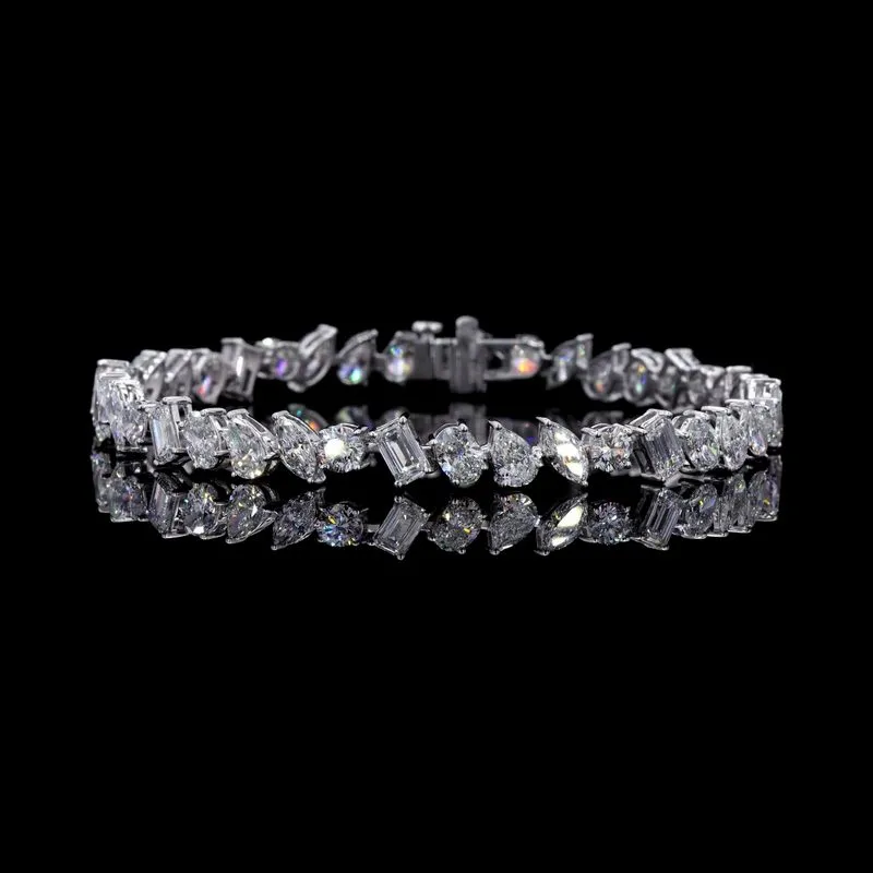 Mixed-Shape Tennis Bracelet, design GD-FB-037