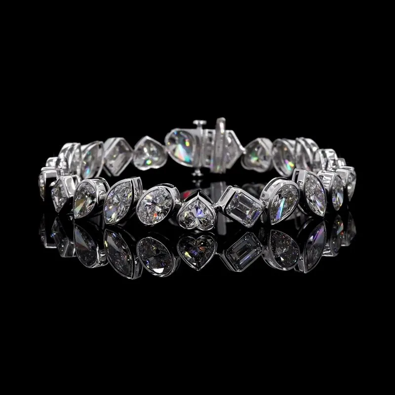 Mixed-Shape Tennis Bracelet, design GD-FB-039