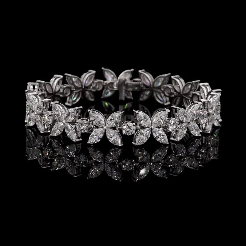 Mixed-Shape Tennis Bracelet, design GD-FB-040