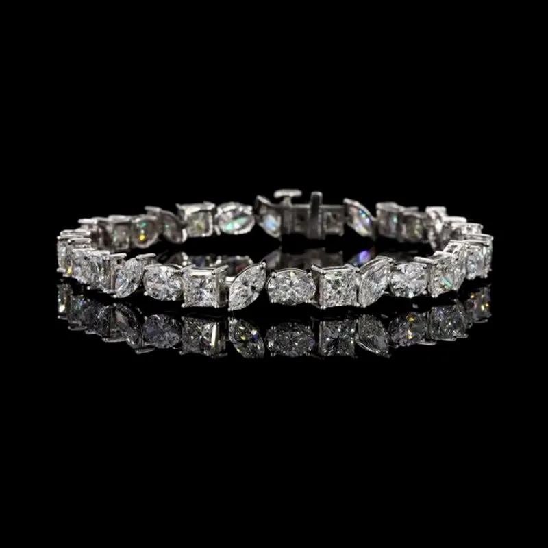 Mixed-Shape Tennis Bracelet, design GD-FB-043