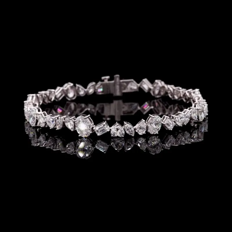 Mixed-Shape Tennis Bracelet, design GD-FB-045