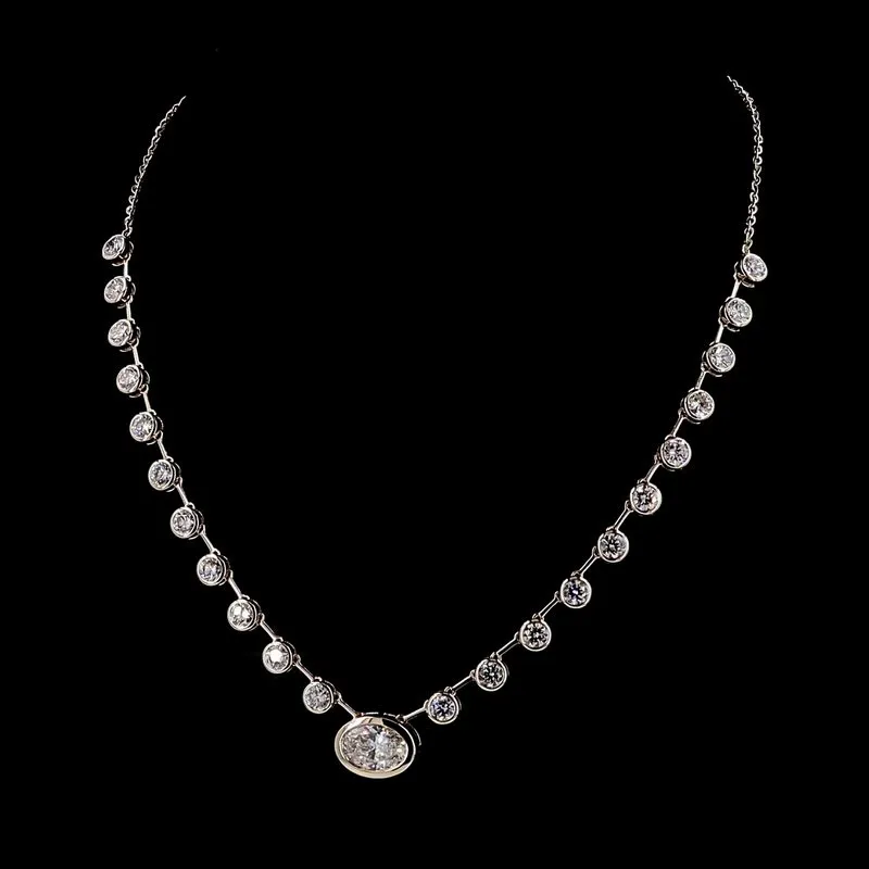 Mixed-Shape Tennis Necklace, design GD-FN-021