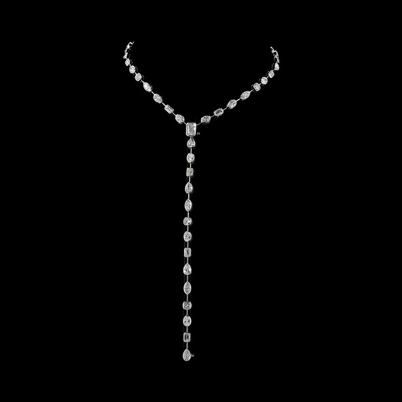 Mixed-Shape Tennis Necklace, design GD-FN-025